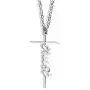KITEENAL Creative Faith Cross Necklace Letter Pray Hope Believe Grace Pendant Necklace Stainless Steel Initial Jewelry Gift for Women Men
