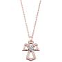 WUSUANED Guardian Angel Pendant Necklace Zircon Heart Jewelry for Women Girls