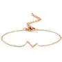 VU100 Stainless Steel Initial Letter Bracelets for Women Girls Girlfriend Wife, Gifts for Valentines Day, Sideways Name Monogram Alphabet Adjustable Chain Jewelry, Silver/Gold/Rose Gold