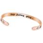 MJartoria Inspirational Bracelets for Women, Stainless Steel Cuff Bangle Engraved Funny Phrase Jewelry Graduation Birthday Encouragement Gifts for Friends