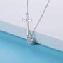 925 Sterling Silver Cross Necklace for Women CZ Dot Necklace for Girls Cross Jewelry for Christmas, Birthday or Anniversary by AmorAime