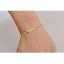 HUAN XUN Custom Name Necklace Personalized Initial Necklaces in Golden Silver
