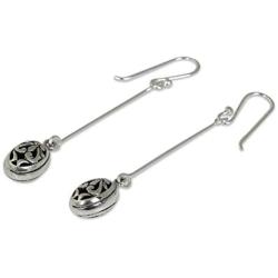 NOVICA .925 Sterling Silver Dangle Earrings Falling For You