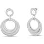 CATHERINE MALANDRINO Statement Multi Circle Drop Door Knocker Earrings for Women (White)