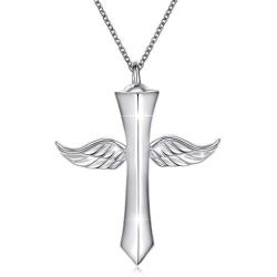 Cremation Jewelry Sterling Silver Engraved Urn Necklace for Ashes Keepsake Pendant Necklace