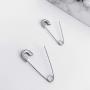 Gold Plated Stainless Steel Stylish Cartilage Earrings Punk Goth Safety Pin Earrings for Women Girl