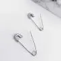 Gold Plated Stainless Steel Stylish Cartilage Earrings Punk Goth Safety Pin Earrings for Women Girl Gold Plated Stainless Steel Stylish Cartilage Earrings Punk Goth Safety Pin Earrings for Women Girl