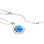 MOJO JEWELRY Handmade Made Mood Stone Mood Pendant Sterling Silver Plated Mood Necklace with Stainless Steel Chain 16''+2''