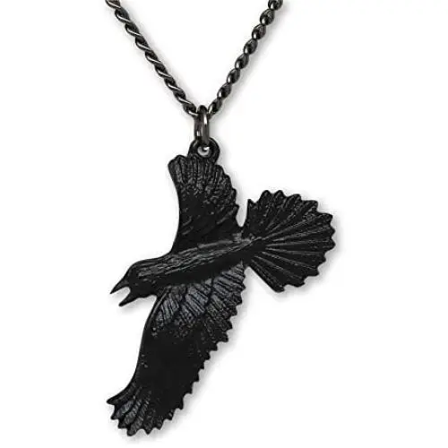 Black Raven Black Crow Gothic Pewter Pendant Necklace Black Raven Black Crow Gothic Pewter Pendant Necklace
