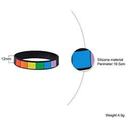 VNOX Gay & Lesbian Pride Wristbands LGBT Lesbian Rainbow Wristbands Silicone Sports Rubber Relationship Friendship Bracelets