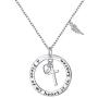 Flyow 925 Sterling Silver Memorial Necklace A Piece of My Heart is in Heaven Pendant Jewelry in Memory of Mom Dad Grandma Grandpa Baby Loss Memorial Gift…