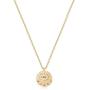 VACRONA Evil Eye Necklace for Women 18k Gold Plated Textured Disk Necklace Shark Tooth Necklace Multicolored CZ Turquoise Protection Heart Pendent Hamsa Minimallist Layering Coin Necklace