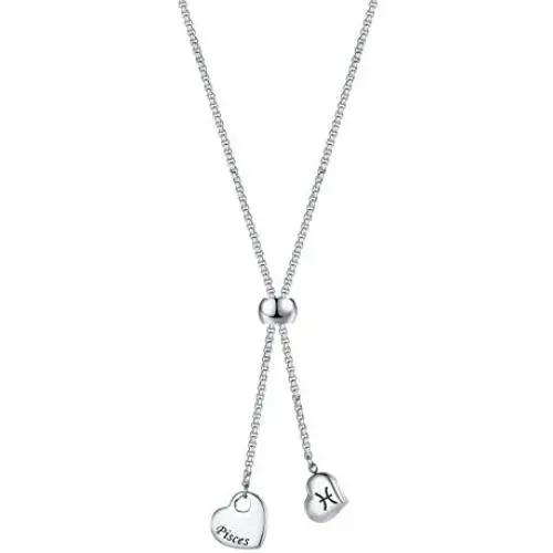 Ubrand 12 Constellations Necklace, Stainless Steel Heart-Shaped 12 Constellations for Women Jewelry Constellation Vertical Bar Looped Adjustable Long Necklace Birthday Gifts