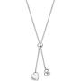 Ubrand 12 Constellations Necklace, Stainless Steel Heart-Shaped 12 Constellations for Women Jewelry Constellation Vertical Bar Looped Adjustable Long Necklace Birthday Gifts