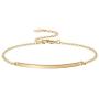 Dainty Gold Bar Bracelet for Women Simple Delicate Thin Cuff Bangle Hook Bracelet 18K Gold Plated Handmade Minimalist Jewelry