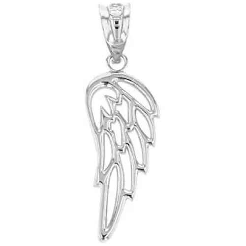 Religious Jewelry by FDJ Fine 925 Sterling Silver Guardian Angel Filigree Wing Charm Pendant Religious Jewelry by FDJ Fine 925 Sterling Silver Guardian Angel Filigree Wing Charm Pendant