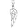 Religious Jewelry by FDJ Fine 925 Sterling Silver Guardian Angel Filigree Wing Charm Pendant