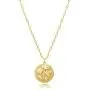 Hapuxt Birth Flower Necklace 14K Gold Plated Birth Month Flower Pendant Necklace for Women