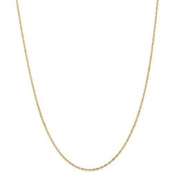 Solid 18k Yellow Gold 1.10mm Singapore Chain Necklace - with Secure Lobster Lock Clasp