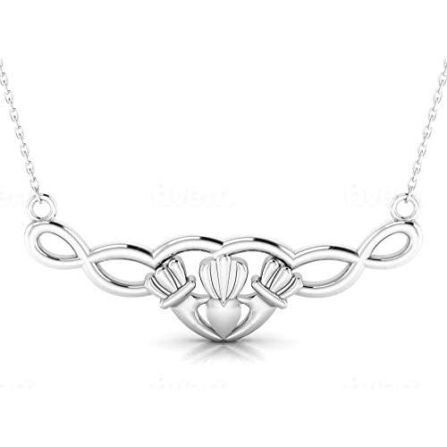 Claddagh Necklace | Celtic Knot Earrings | Irish Jewelry | Wedding | Anniversary | Ireland Gifts | Women | Claddagh | .925 Sterling Silver | Mothers Day