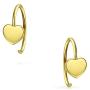 Personalized Alphabet Initial Letter A-Z Tiny Minimalist Real 14K Gold Solid Heart Stud Earrings For Women Teen Customizable