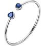beautlace Birthstone Double Heart Adjustable Braceletss Silver Plated Birth Stone Open Bracelets Birthday Gifts Jewelry for Girls and Women KB0018