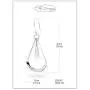 Pepe Dominguez 925 Sterling Silver Long Drop on Hammered Swing Dangle Earrings Pepe Dominguez 925 Sterling Silver Long Drop on Hammered Swing Dangle Earrings