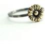 Retro Sunflower Ring Sterling Silver Delicate Sunflower Ring Bride Wedding Gifts Jewelry，Petal Ring Womens