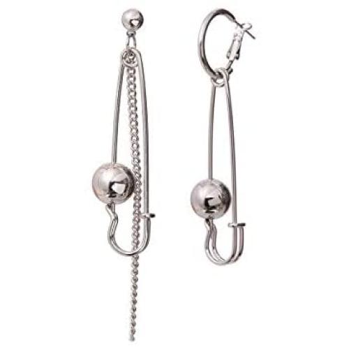 IBEEDOW Korea Style Stainless Steel Tassel Drop Earrings for Women Drop Hypoallergenic Hoop Earrings