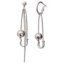 IBEEDOW Korea Style Stainless Steel Tassel Drop Earrings for Women Drop Hypoallergenic Hoop Earrings