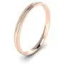 LANDA JEWEL Solid 14k White Rose Yellow Gold 2mm Light Court Shape Comfort Fit Polished Wedding Ring Milgrain Band