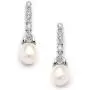 Mariell Genuine Freshwater Pearl Drop Earrings - Vintage Cubic Zirconia - Great for Brides or Bridesmaids Mariell Genuine Freshwater Pearl Drop Earrings - Vintage Cubic Zirconia - Great for Brides or Bridesmaids