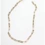 MooseMiroir Paperclip Chain Necklace for Women Girl 18k Real Gold Plated Stainless Steel Minimalistic Oval Link Choker y2k Jewelry y2k Necklace Preppy Jewelry chainsfor Women