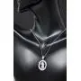 CaliRoseJewelry Sterling Silver Saint Christopher Pray for Us Oval Charm Pendant Necklace CaliRoseJewelry Sterling Silver Saint Christopher Pray for Us Oval Charm Pendant Necklace
