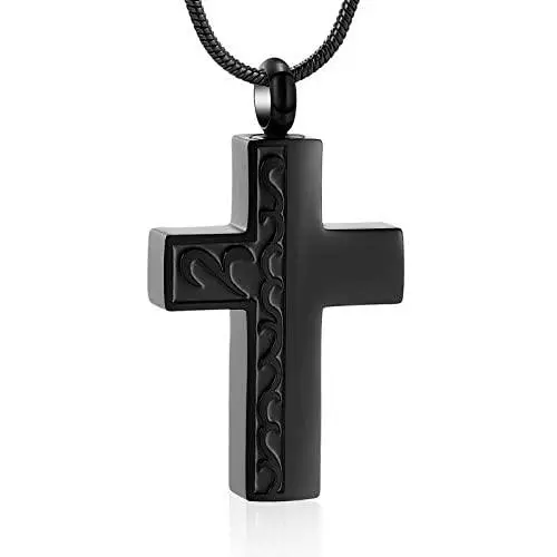 zeqingjw Stainless Steel Cross Memorial Cremation Jewelry for Ashes Urn Pendant Necklace Keepsake Jewelry Urn - Cremation Pendant Necklace zeqingjw Stainless Steel Cross Memorial Cremation Jewelry for Ashes Urn Pendant Necklace Keepsake Jewelry Urn - Cremation Pendant Necklace