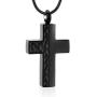 zeqingjw Stainless Steel Cross Memorial Cremation Jewelry for Ashes Urn Pendant Necklace Keepsake Jewelry Urn - Cremation Pendant Necklace