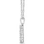 10K White Gold Diamond Cluster Pendant with Sterling Silver Chain Necklace (1/4 cttw, I-J Color, I2-I3 Clarity), 18''