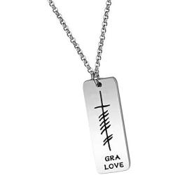 Irish Ogham Love Happiness Necklace Keychain Grelic Irish Jewelry Gift