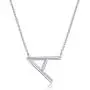 Sterling Silver Sideways Initial Necklace A-Z Pendant Letter Necklace for Women Sterling Silver Sideways Initial Necklace A-Z Pendant Letter Necklace for Women