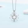 LGSY Sterling Silver Edelweiss Pearl Cage Pendants for Women, Design Pearl Cage Pendants for Pearl Jewelry Making, Essential Oil Diffuser Lockets for Pearl Jewelry