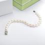 Pearl Bracelets Genuine Freshwater Cultured 7-8mm/8-9mm Pearl Bracelet with Flower Clasp Jewelry Gift for Women Wife Girls Mother