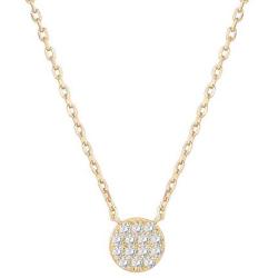 PAVOI 14K Gold Plated Sterling Silver Dot Pendant | Layered Necklaces | Gold Necklaces for Women | 18'' Length with a 2'' Extension
