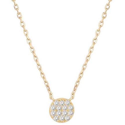 PAVOI 14K Gold Plated Sterling Silver Dot Pendant | Layered Necklaces | Gold Necklaces for Women | 18'' Length with a 2'' Extension