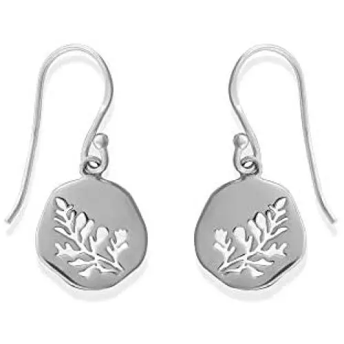 Boma Jewelry Sterling Silver Cut-Out Leaf Branch Dangle Earrings Boma Jewelry Sterling Silver Cut-Out Leaf Branch Dangle Earrings