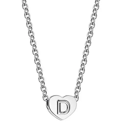 1 Piece Tiny Initial Heart Necklace Handmade Dainty Personalized Letter Heart Choker Necklace Gift for Women Girlfriend Necklace Love Jewelry Pendant Letter Alphabet Necklace