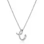 Sterling Silver Cursive Script Initial ''C'' Pendant Necklace, 18'' Sterling Silver Cursive Script Initial ''C'' Pendant Necklace, 18''