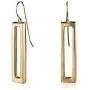 NIEVOS JEWELRY Gold-plated-brass Earring 24k Classic Rectangle Earring. Chunky Design Gift Jewelry Love Handmade Designer Made By Women For Her NIEVOS JEWELRY Gold-plated-brass Earring 24k Classic Rectangle Earring. Chunky Design Gift Jewelry Love Handmade Designer Made By Women For Her