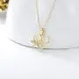 MOTIEL Heart Necklace 14K Gold Dragonfly Pendant Necklace Dragonfly Jewelry Gift with 5A Cubic Zirconia for Women Teen Girls Birthday