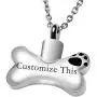 Fanery Sue Dog Bone Personalized Custom Cremation Jewelry Urn Necklace for Ashes Keepsake Dog Cat Pet Memorial Pendant Fanery Sue Dog Bone Personalized Custom Cremation Jewelry Urn Necklace for Ashes Keepsake Dog Cat Pet Memorial Pendant