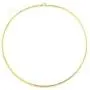 1mm thick 14k gold plated solid sterling silver 925 Italian Omega chain necklace spring ring clasp - inch 12''/30cm, 14''/35cm, 16''/40cm, 18''/45cm, 20''/50cm, 22''/55cm, 24''/60cm